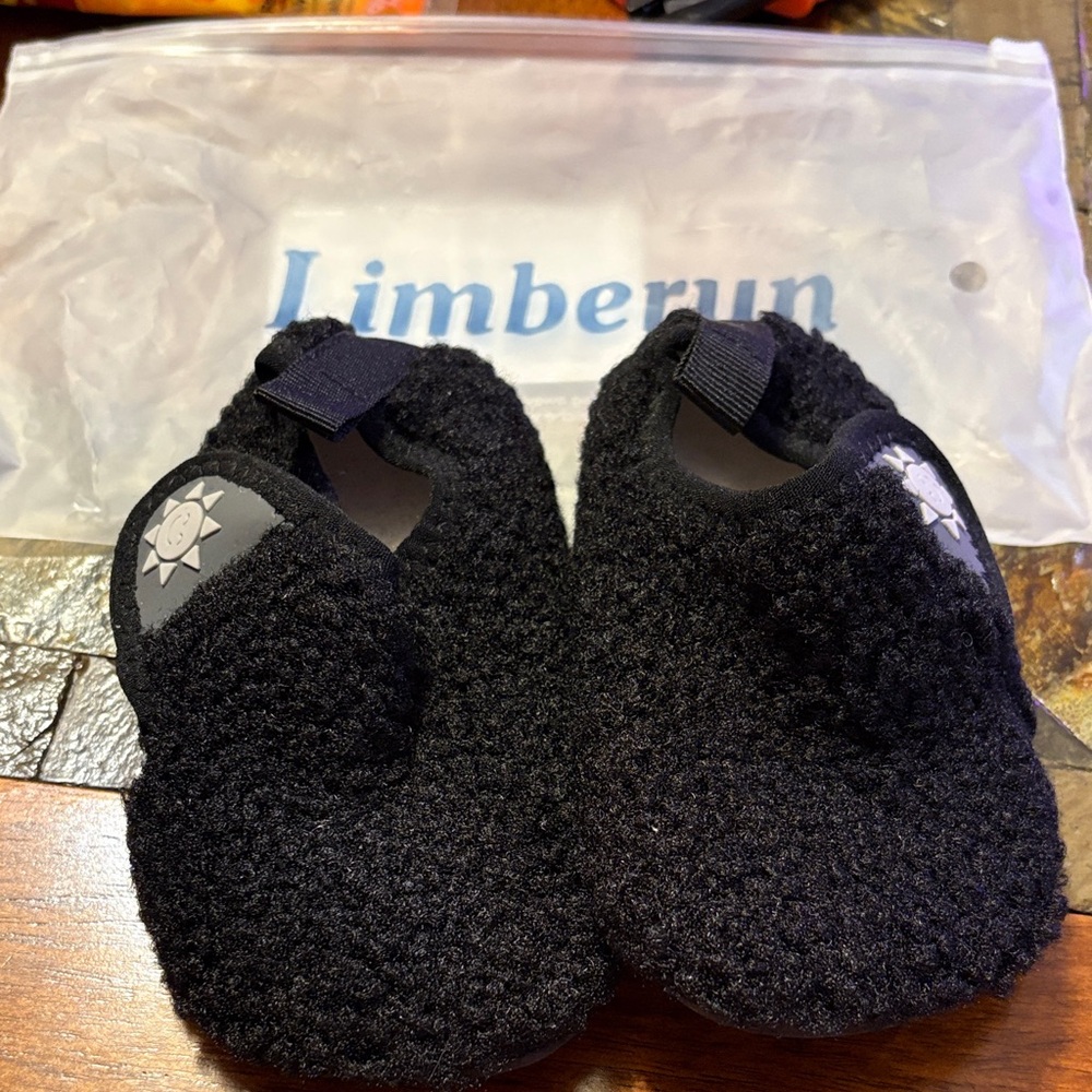 Kids Black Slippers